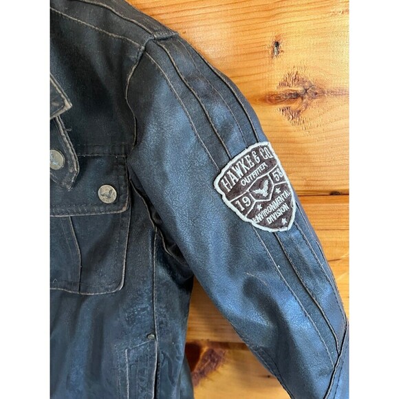 KIDS MOTORCYCLE JACKET COAT BOYS 5 RARE HAWKE & CO - Picture 2 of 8